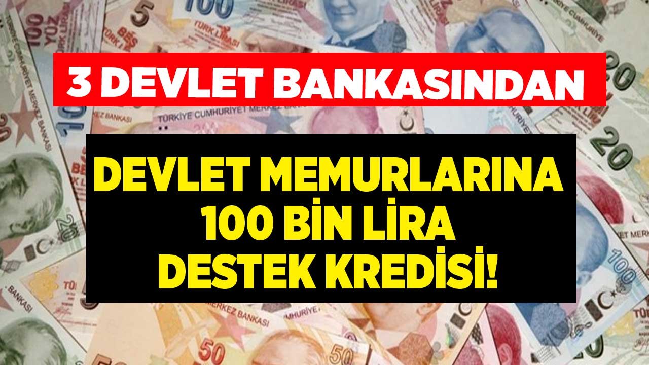 Ziraat Bankası, Vakıfbank ve Halkbank’tan devlet memurlarına 100 bin lira destek kredisi